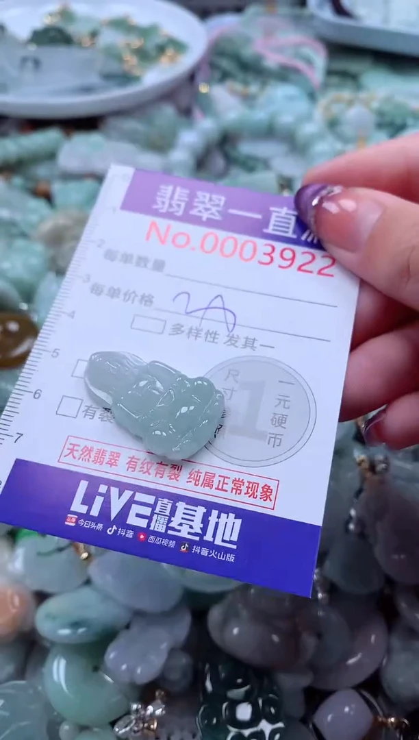 翡翠未镶嵌吊坠(不含链)3922