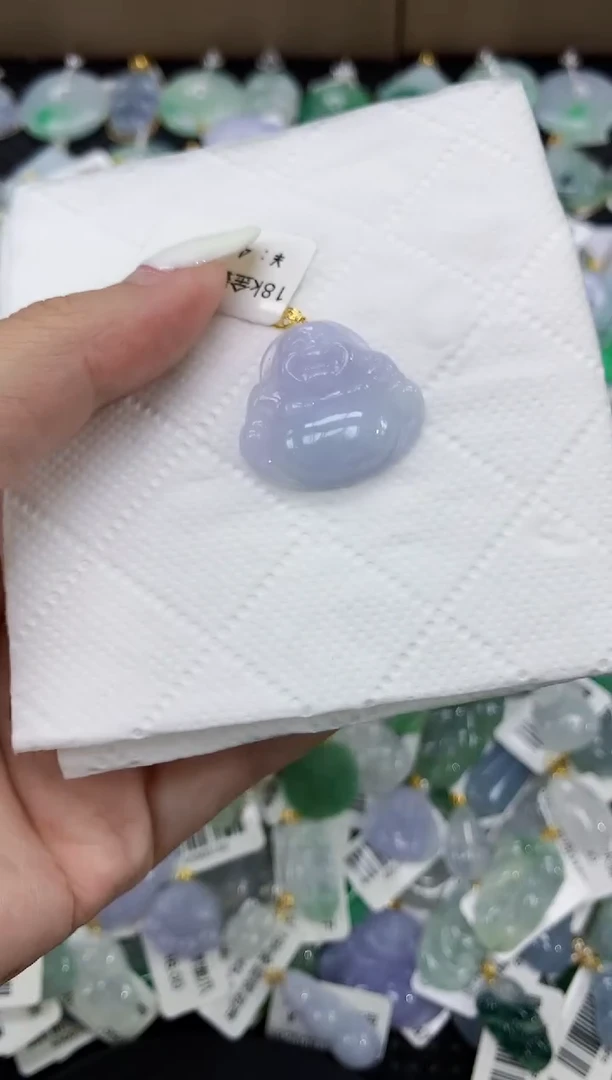 颈饰18K金镶嵌翡翠11111111111
