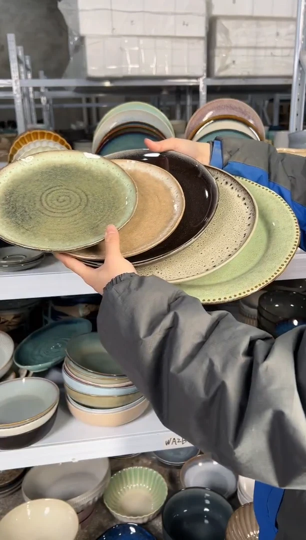 陶瓷外贸尾货瑕疵满20包邮X5 两个小盘+三个大盘