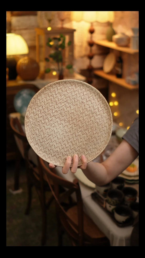 瓷片雾里工作室 平盘1个