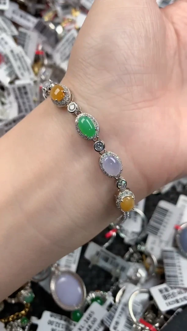 银S925镶嵌戒指翡翠999----7