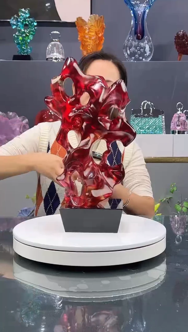 琉璃水晶琉璃摆件1个