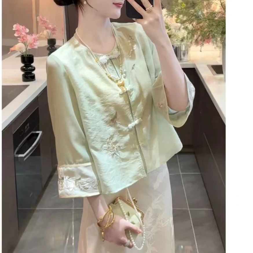 【婉婉定制】【芳菲】新中式欧若风上衣CDW5SY1614小香风气质时尚夏季