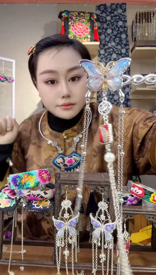 【闪购商品】刺绣纯手工苗绣非遗发簪