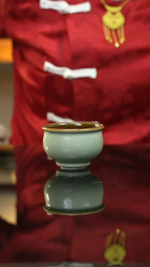 【闪购商品】瓷片沙枣青嘟嘟杯景德镇上庄陶瓷