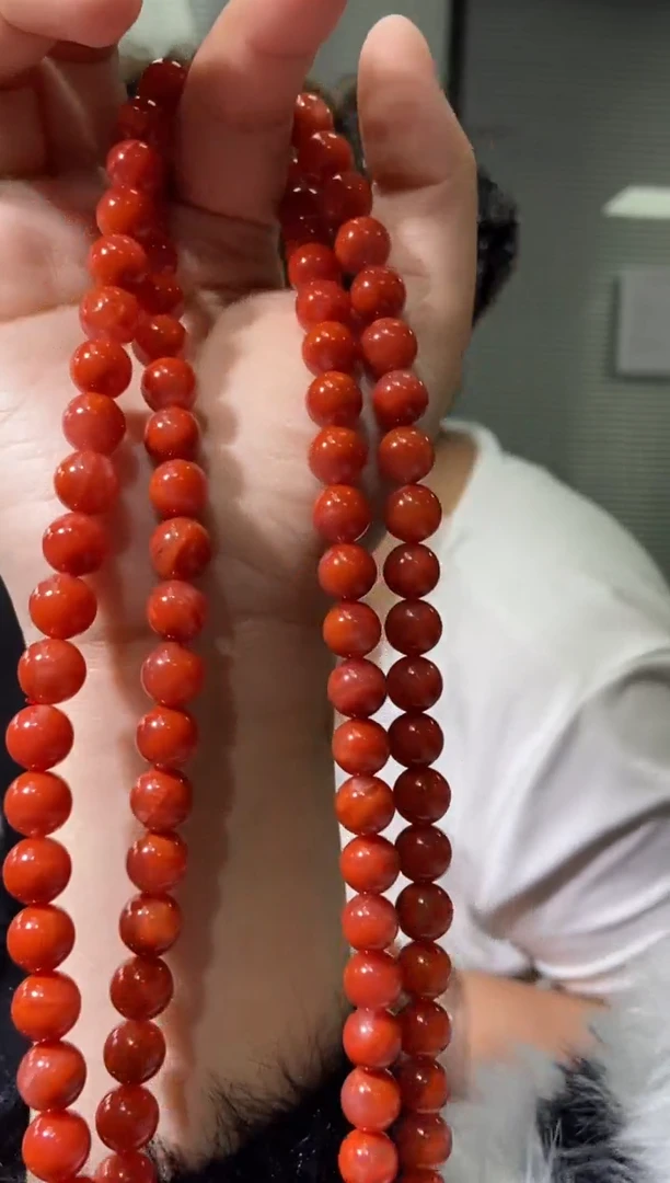 颈饰未镶嵌南红玛瑙小**?天然南红29