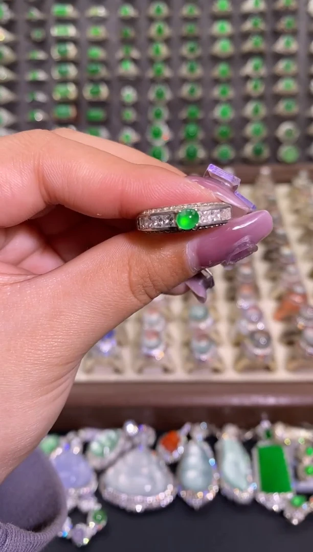 未镶嵌戒指翡翠天然缅甸A货翡翠未镶嵌 粉丝福利