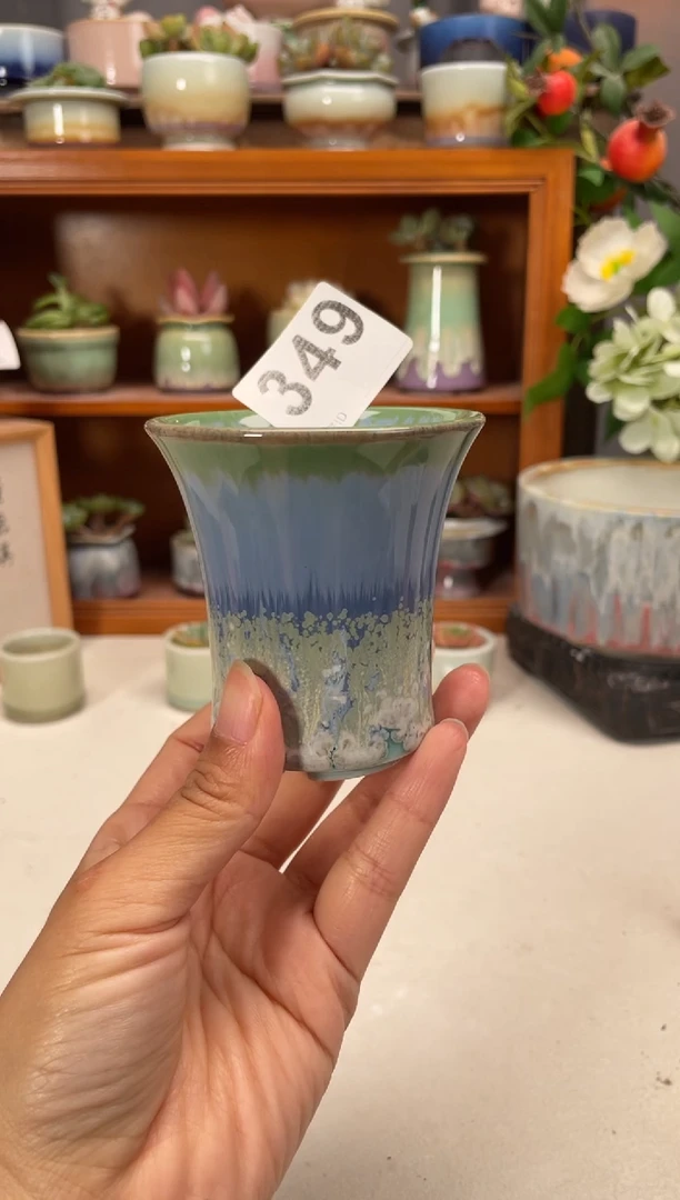 瓷片349知木小芳花盆