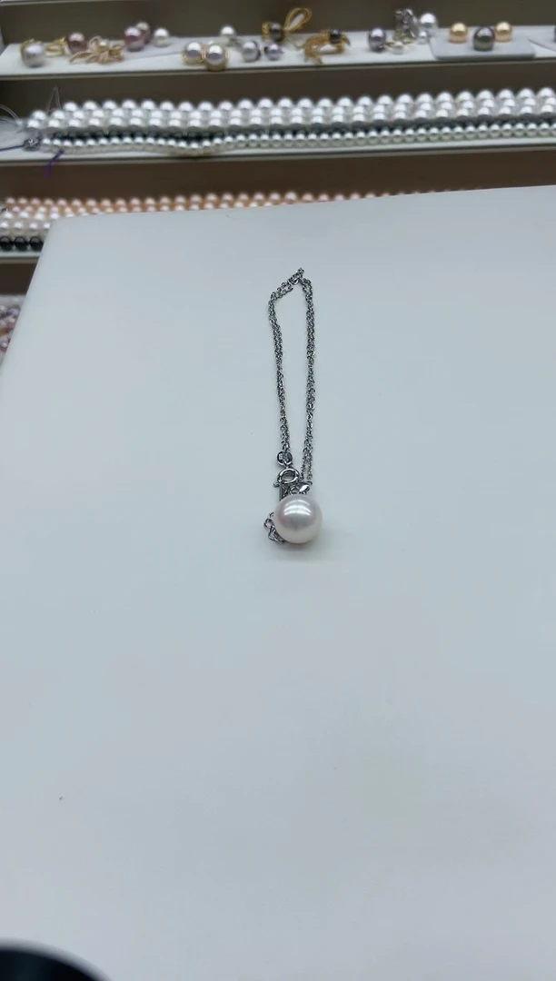 【闪购商品】淡水珍珠吊坠(赠链)未镶嵌淡水无核单珠吊坠（赠链）