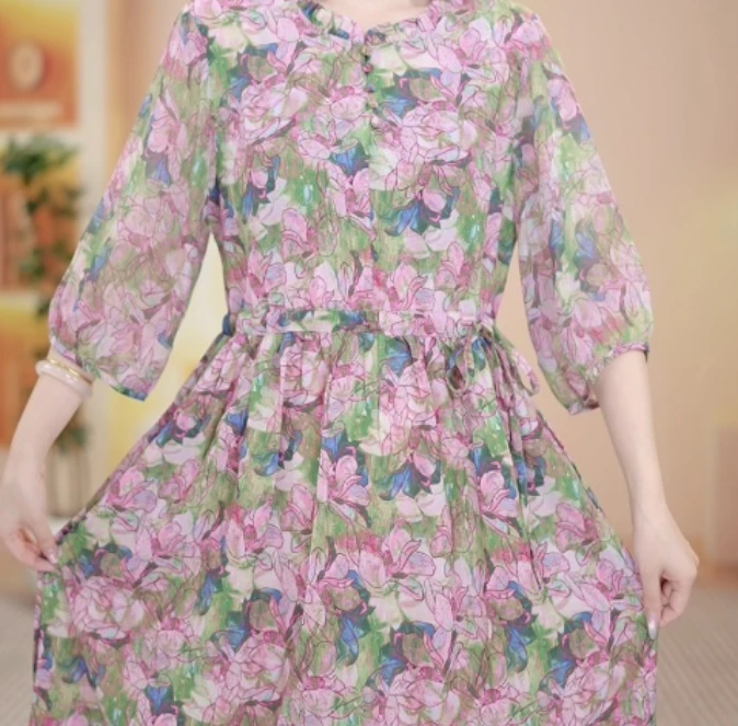 春夏丨沁芳渡水 气质优雅风碎花女装连衣裙