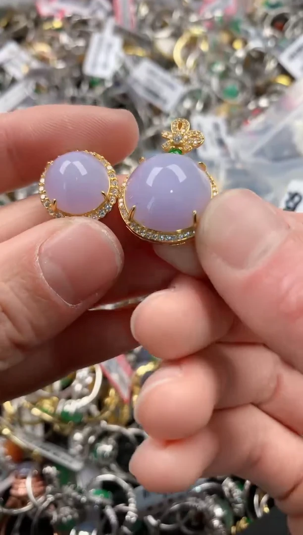 银S925镶嵌戒指翡翠333   9