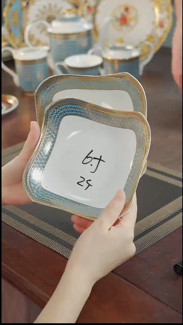 瓷片6英寸方碗2个