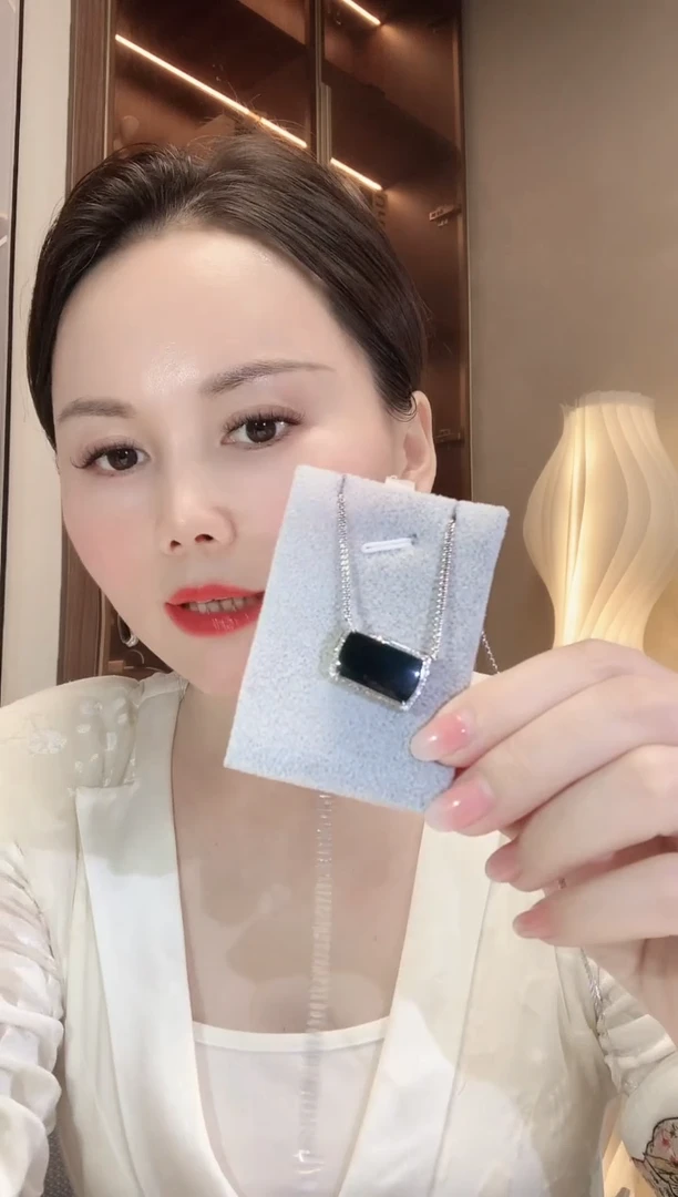 翡翠18K金镶嵌套链A36 多样性发货一件
