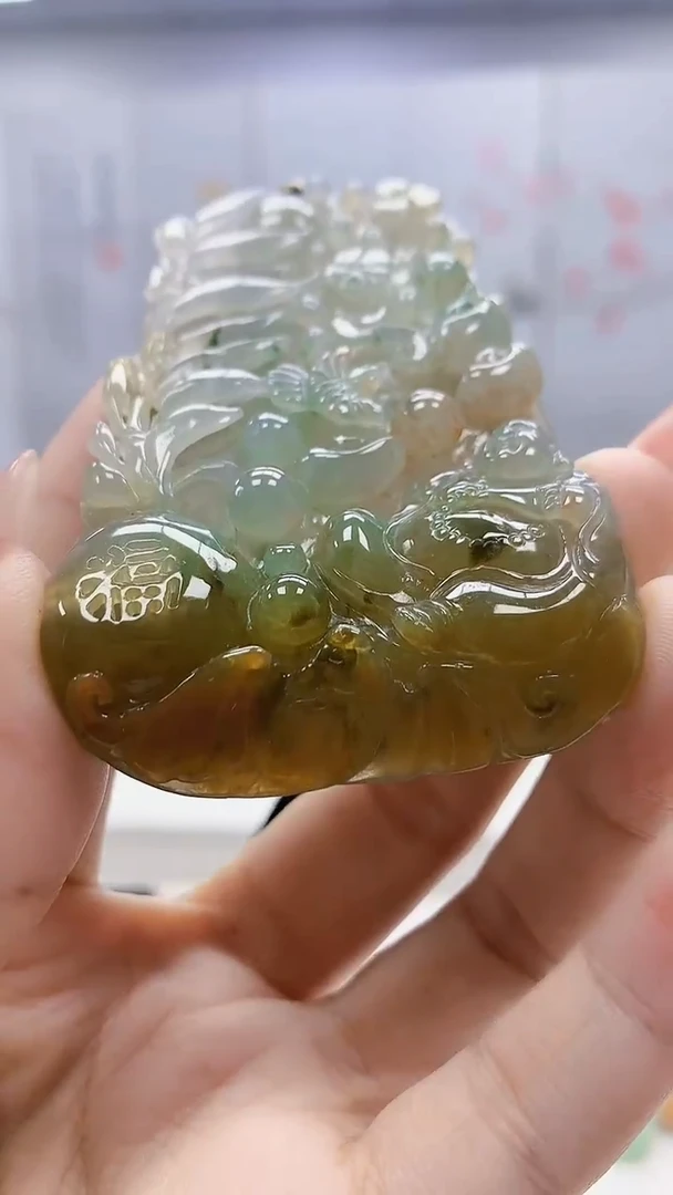 未镶嵌定制翡翠5060ty-毛货挂件71