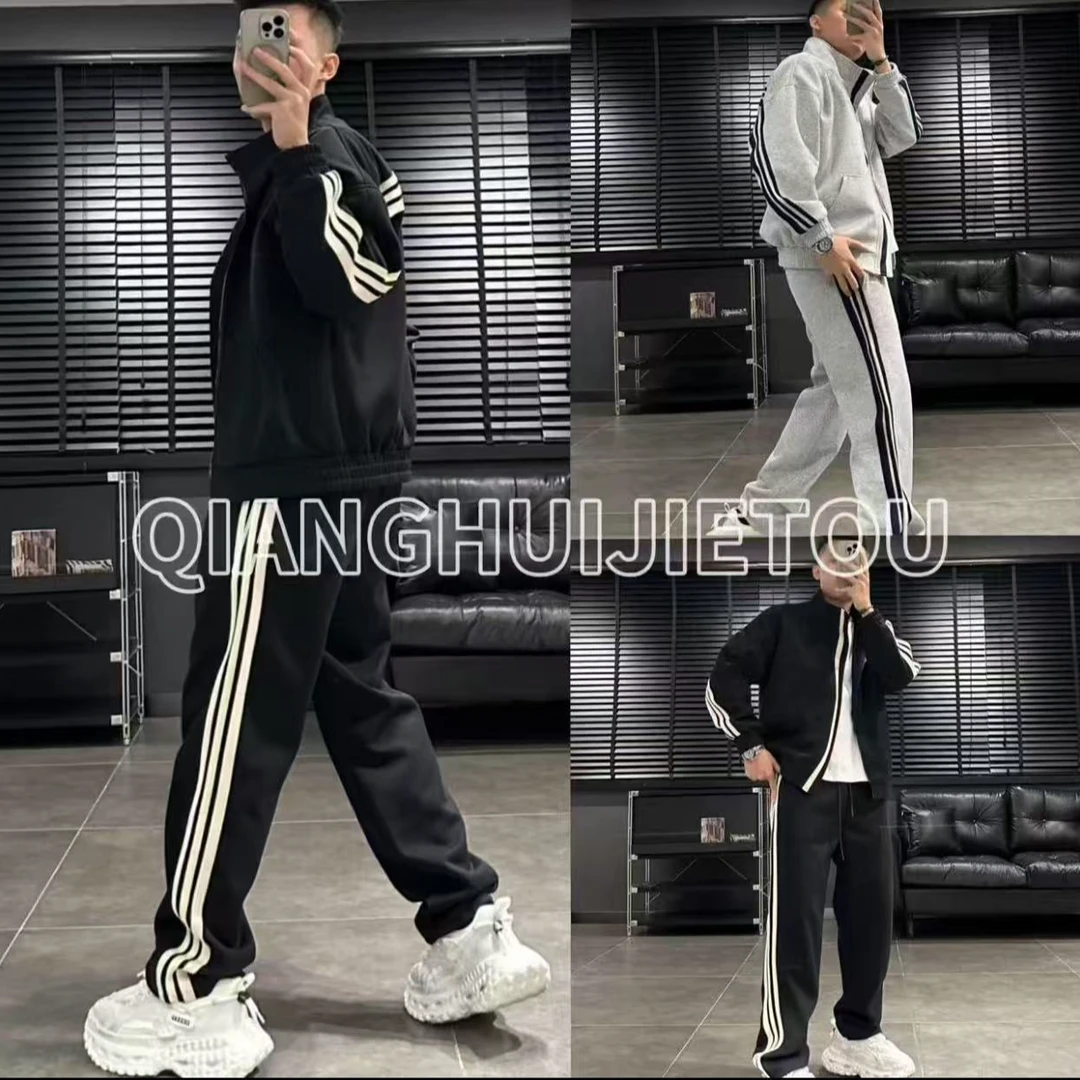 【抢回街头】条纹牛奶棉运动套装850713783帅WZE/KKAE