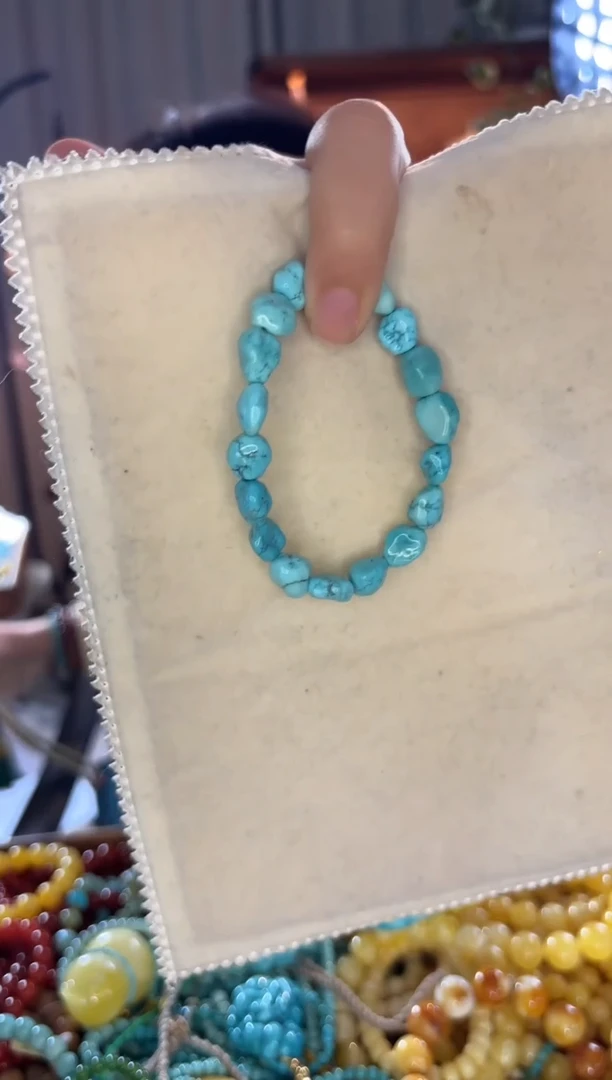 合金绿松石手串绿松石高品质高瓷手串