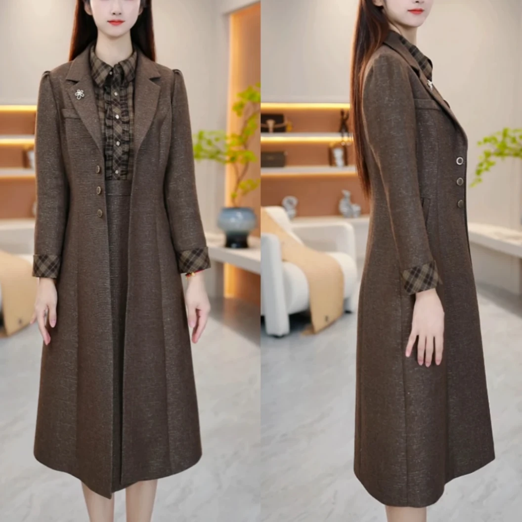 靓利橙铭两件套连衣裙LY121时尚洋气减龄气质女人味修身显瘦秋季