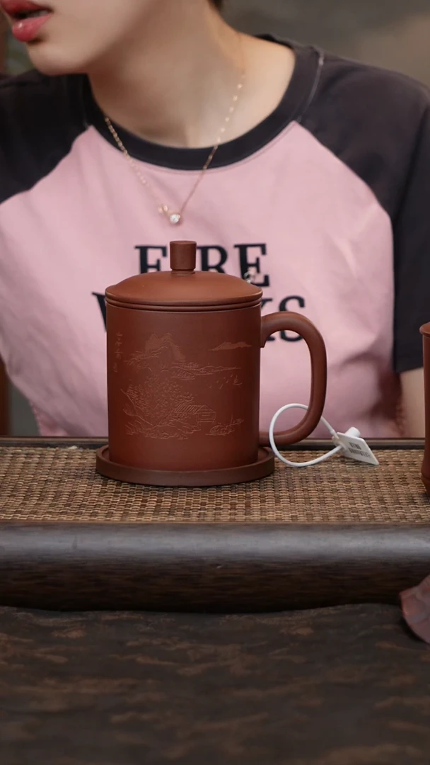茶杯紫砂四件套山水