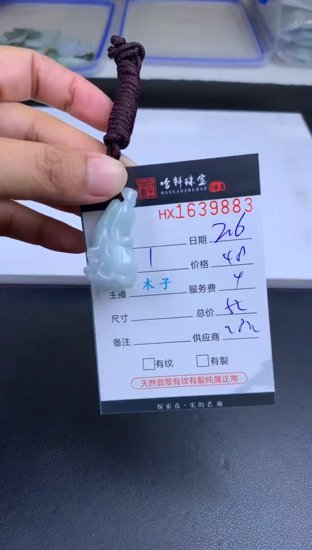 【闪购商品】翡翠挂件未镶嵌哈轩 挂件1