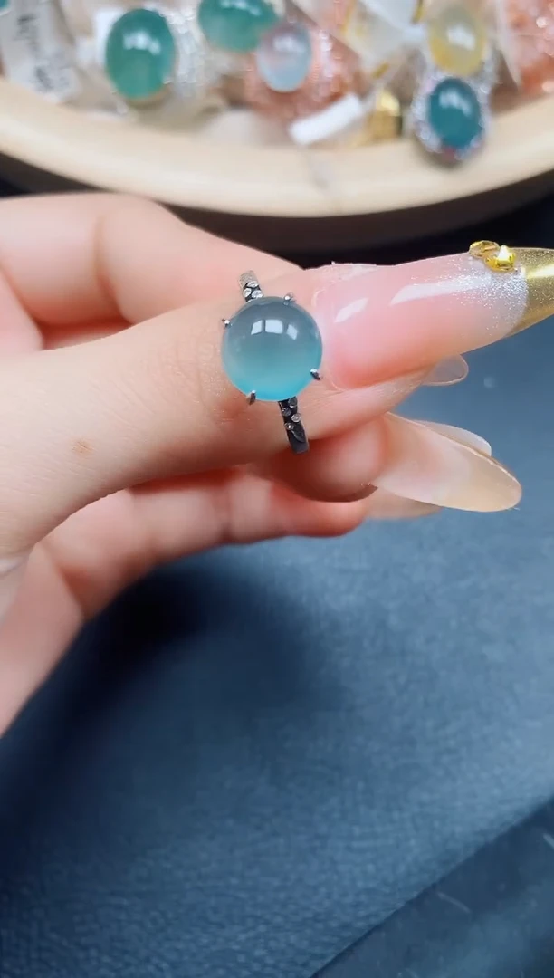 【闪购商品】翡翠戒指银S925镶嵌翡翠