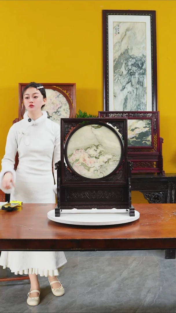 石材天然大理石画摆件