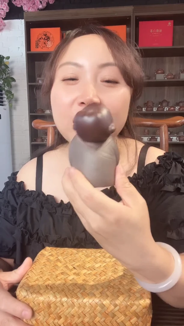 紫砂茶宠阿福全手精工摆件