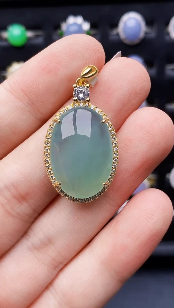 银S925镶嵌戒指翡翠7088