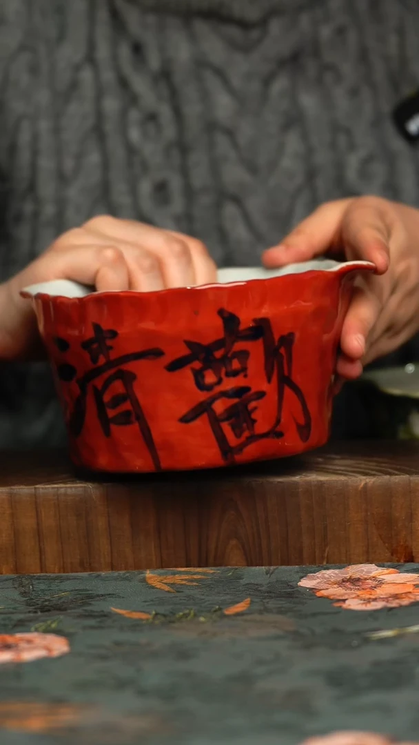 杯釉下彩手工手绘同款陶器