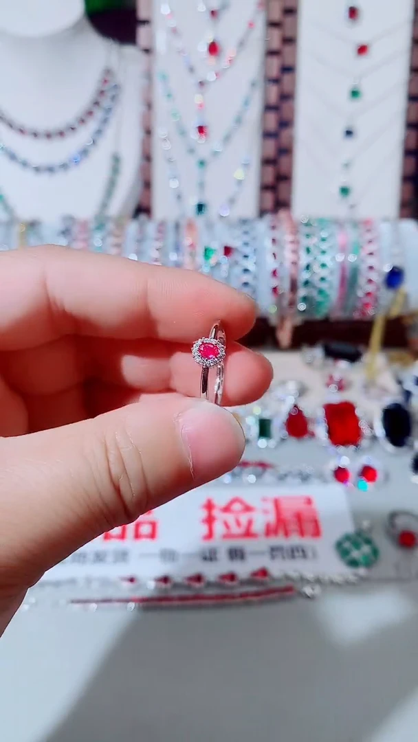 未镶嵌戒指红宝石红宝石小戒指