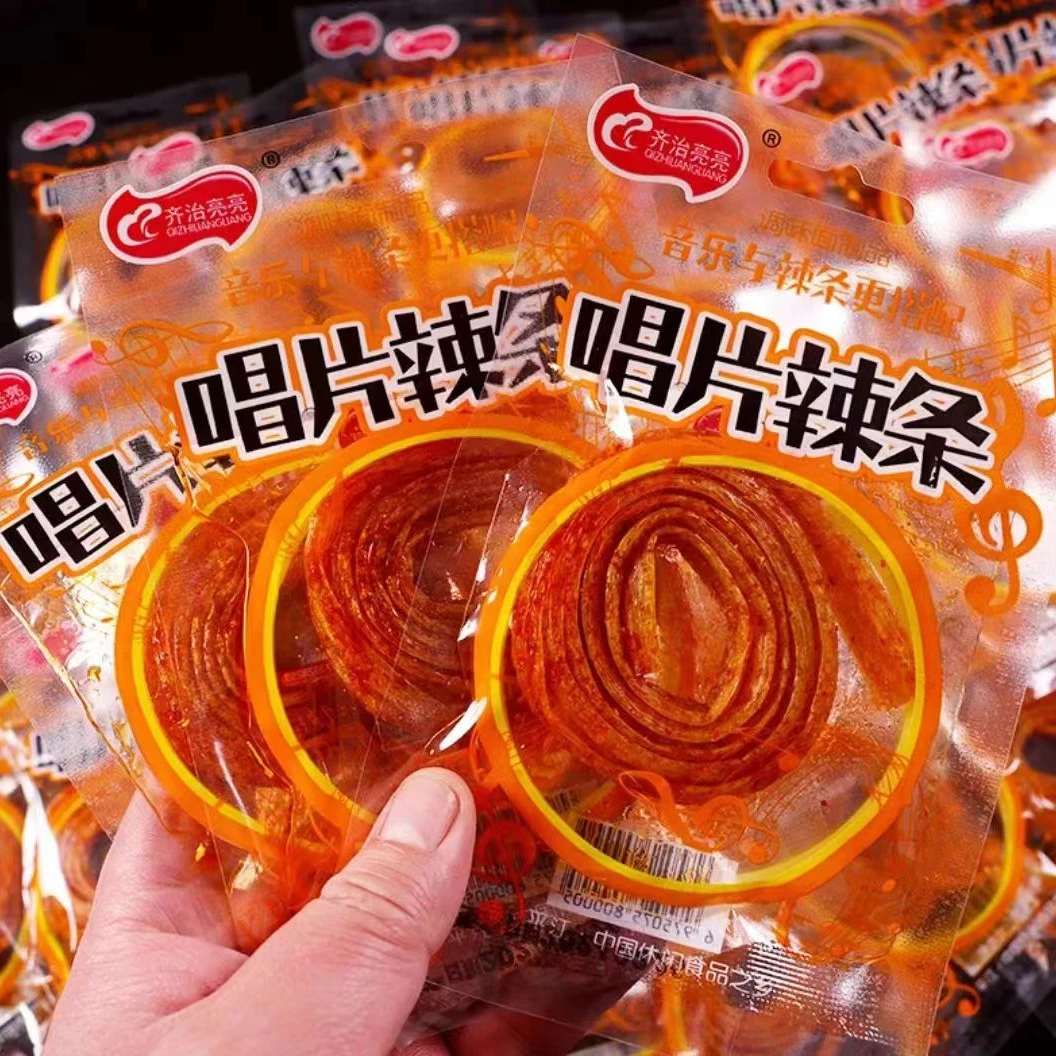 齐治亮亮唱片辣条网红辣条香辣零食经典童年解馋小吃追剧小零食