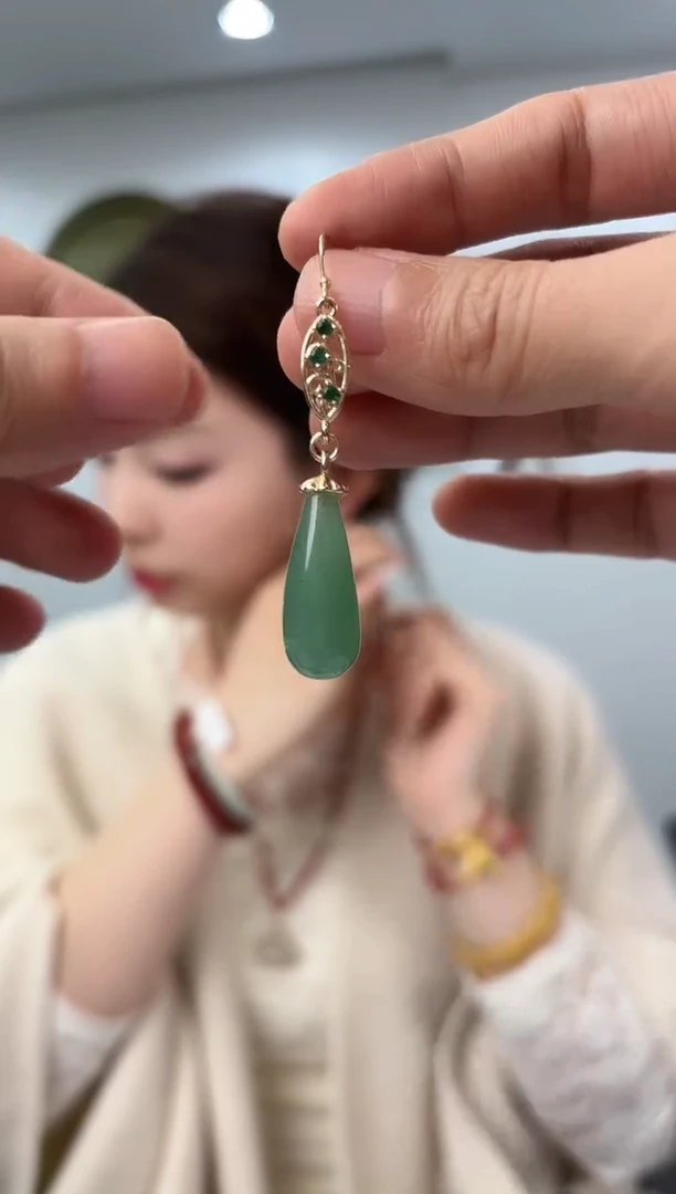 合金东陵石耳饰青禾