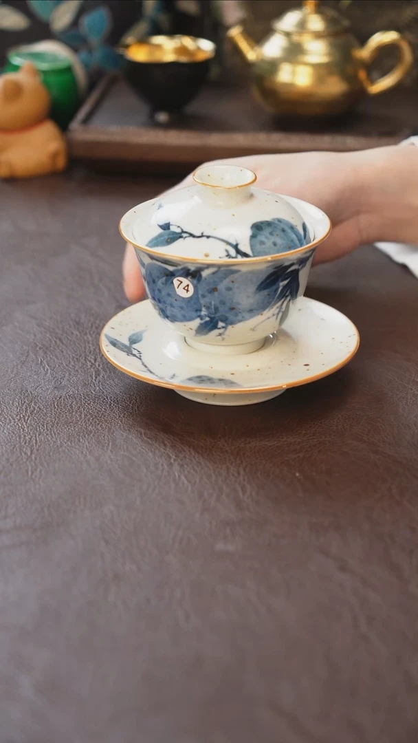 杯景德镇陶瓷杯碗柴烧多人