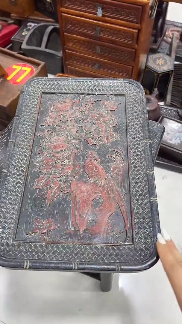 沐头淘摆件木雕件 茶盘