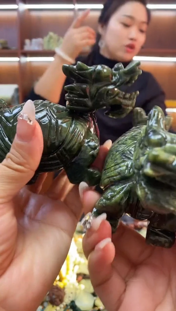 未镶嵌蛇纹石玉摆件多样性发货发其中一对