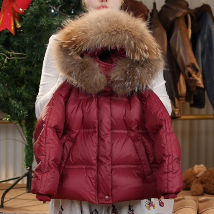 【现货】原版儿童男女童貉子毛领羽绒服极寒系列双倍充绒冬款羽绒服