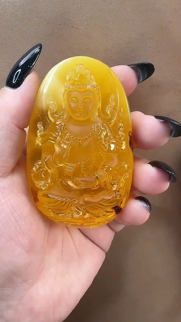 琥珀颈饰未镶嵌吊坠