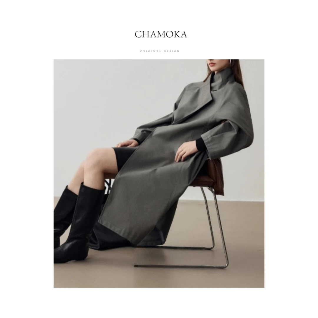 【夏莫卡】秋季复古小众时髦调性百搭设计师定制包包+风衣L1142