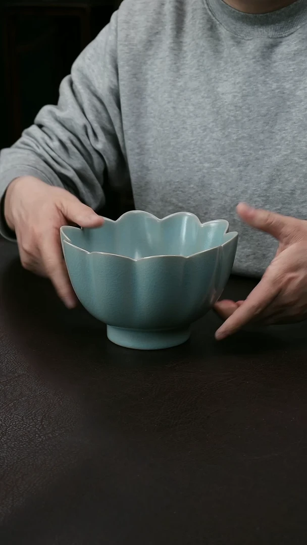 【闪购商品】其他汝官窑莲花温碗32