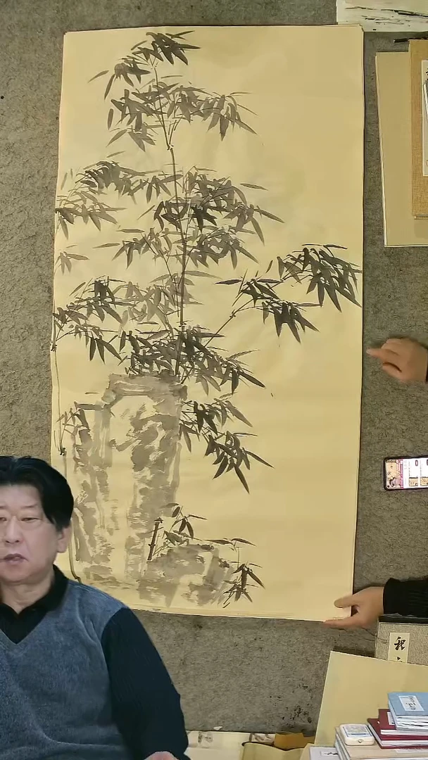 国画四尺整张  墨竹  69*138cm