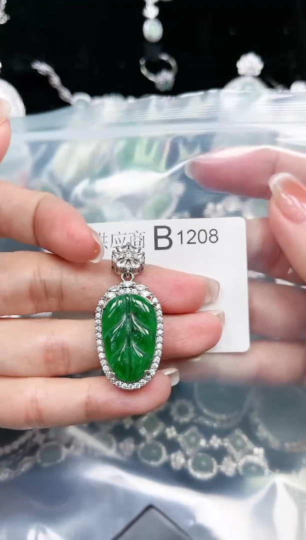 【闪购商品】翡翠颈饰未镶嵌赠皮绳1208