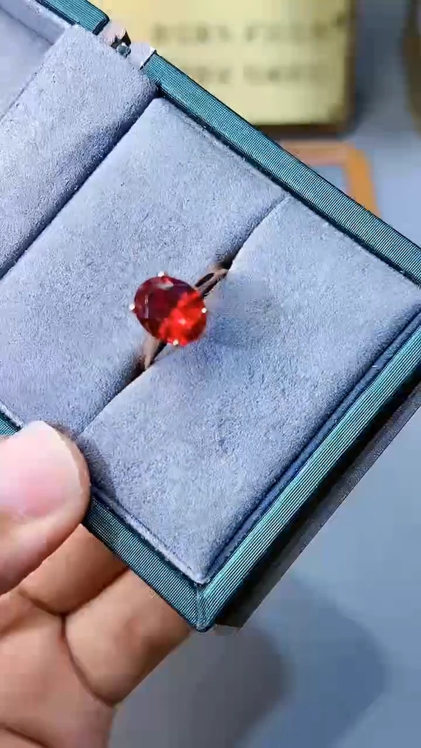 【闪购商品】红宝石戒指银S925镶嵌354