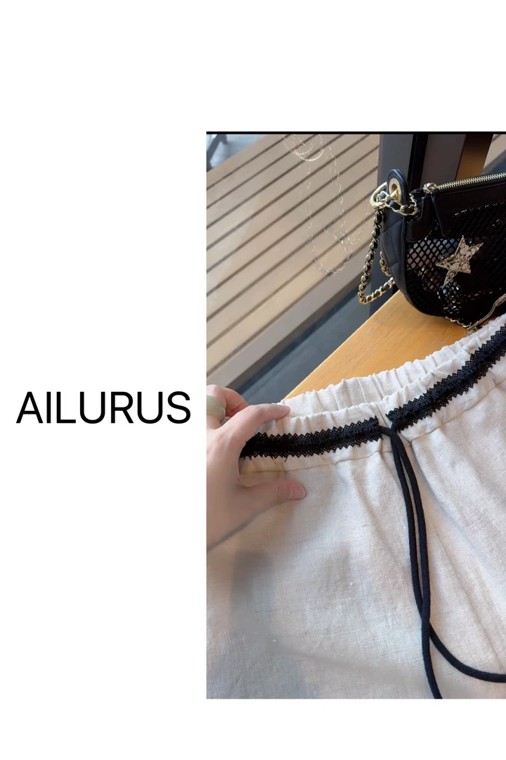AILURUS【夏日河滨】2025深圳欧货夏季野生亚麻休闲直筒百搭裤子