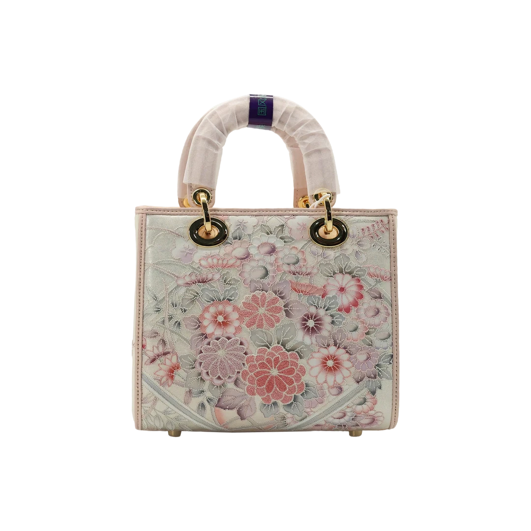 非遗唐锦新款气质轻奢时尚百搭女士国风标准戴妃打籽绣