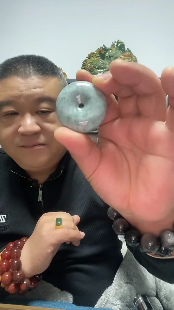 吊坠(赠链)未镶嵌翡翠44mm平安扣吊坠