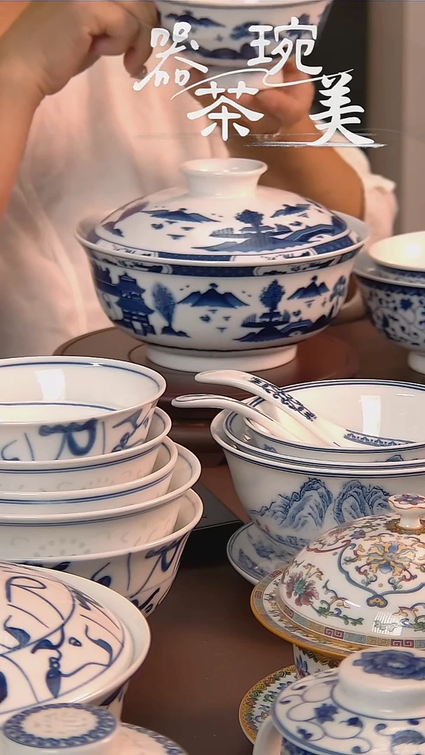 瓷景德镇高温白瓷汤碗1000毫升