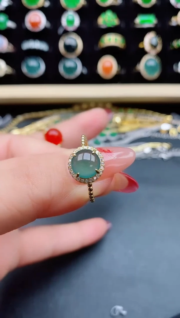 【闪购商品】翡翠戒指银S925镶嵌321321