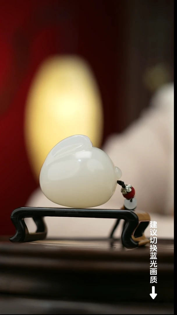 玉【前兔似锦】天然玉石手把件