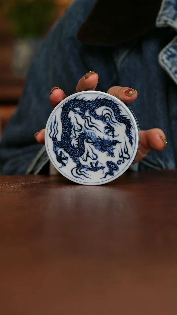 【闪购商品】元青花铠甲龙纹盖置