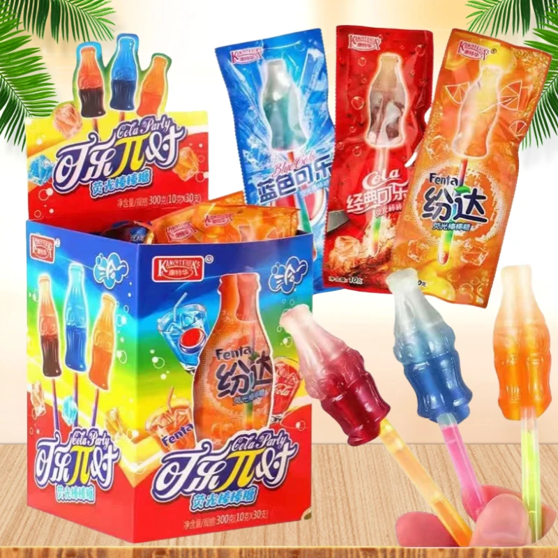 网红荧光棒棒糖混合味8090童年怀旧解馋小零食休闲儿童可乐味糖果