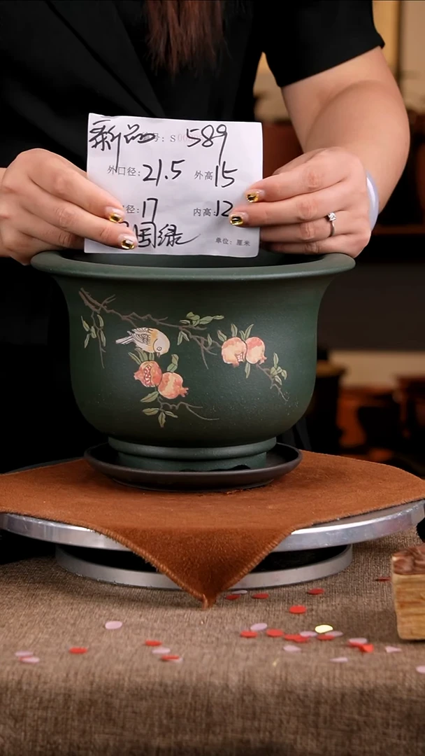 紫砂花盆花卉工艺589+z